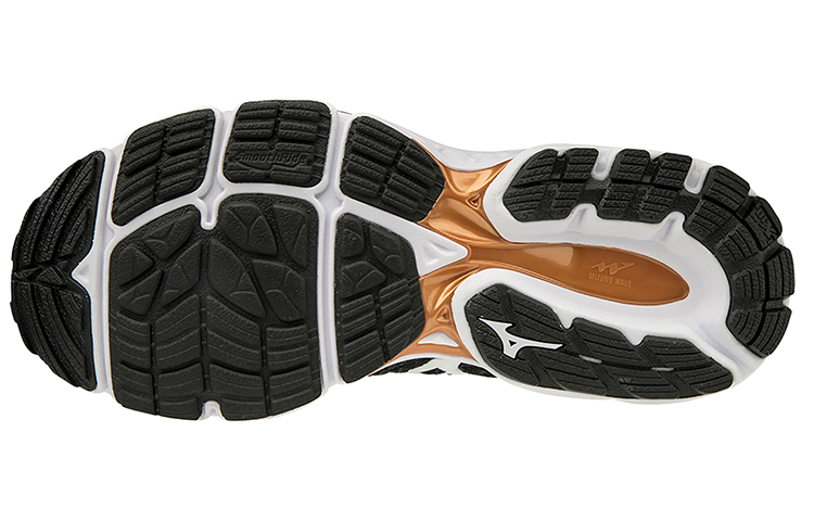 Shop Mizuno Wave Inspire 16 Waveknit '黑白棕' J1GC201301
