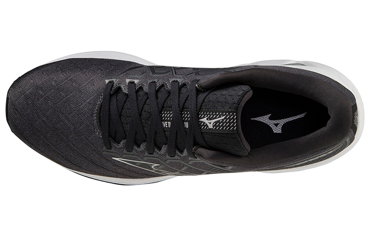 Shop Mizuno Wave Inspire 18 4E Breit ''Schwarz Silber'' J1GC224504