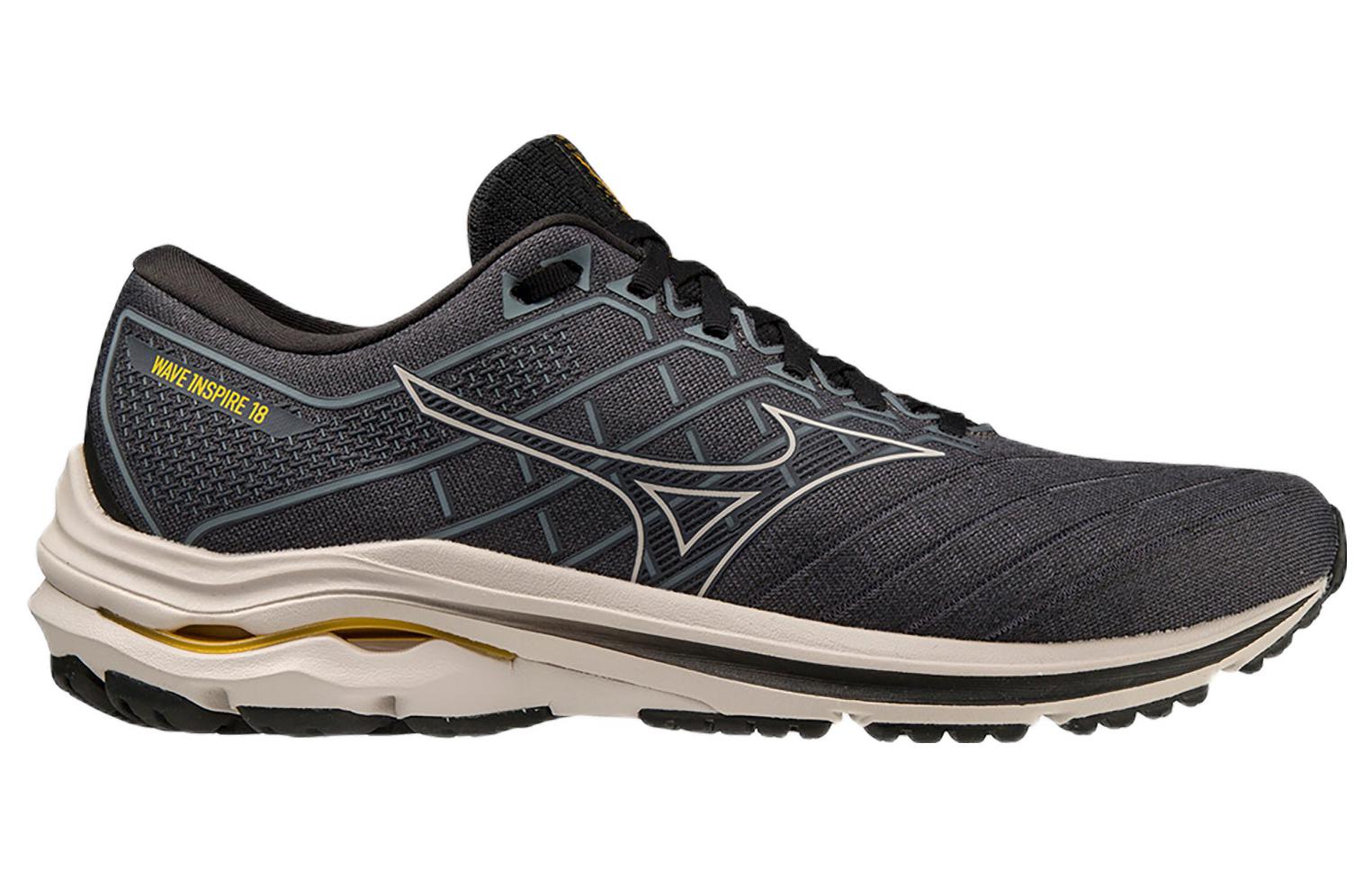 Order 美津濃 Wave Inspire 18 低幫耐磨 跑步鞋 黑灰色