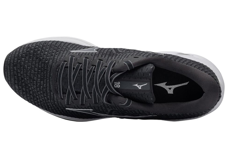 Lookbook Mizuno Wave Inspire 18 Waveknit 'Black Anthracite' J1GC221304