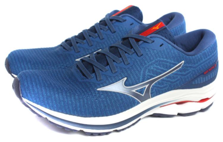 Lookbook Mizuno Wave Inspire 18 Waveknit 減震防滑耐磨 低筒 跑步鞋 藍白