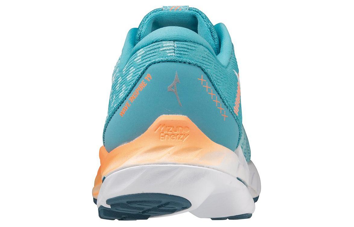 Lookbook Mizuno Wave Inspire 19 4E Wide ''Aqua Oranje''. J1GD232921