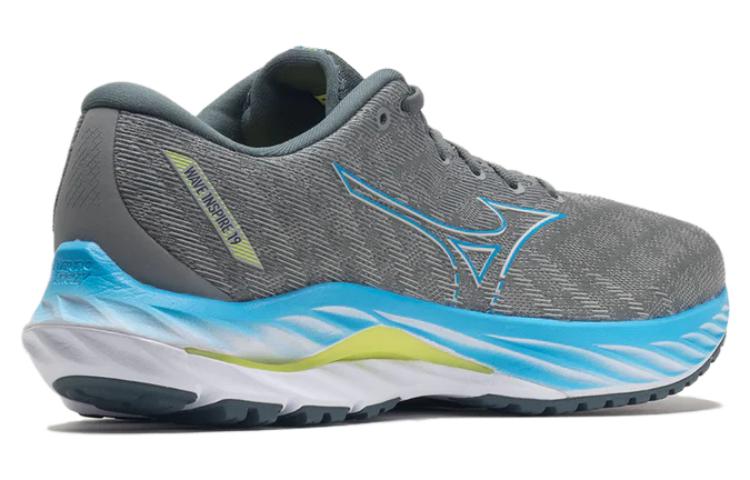 Shop Mizuno Wave Inspire 19 ''Gris Fantôme Bleu Jet''. 411395-9DJB
