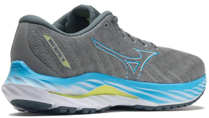 Mizuno Wave Inspire 19 ''Gris Fantôme Bleu Jet''. 411395-9DJB Shop Mizuno Wave Inspire 19 ''Gris Fantôme Bleu Jet''. 411395-9DJB