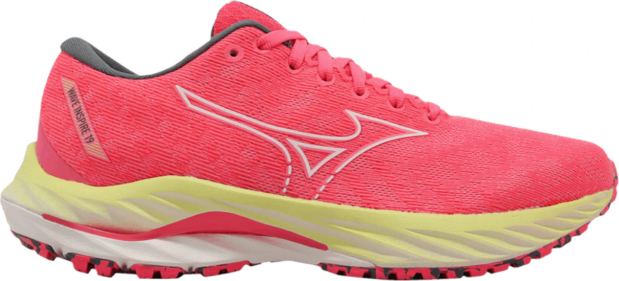 Women Mizuno Wave Inspire 19 High Vis Pink J1GD234472