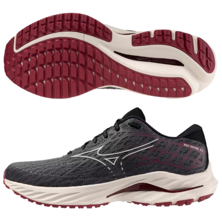 Shop Mizuno Wave Inspire 20 'Grey Red' J1GC244453