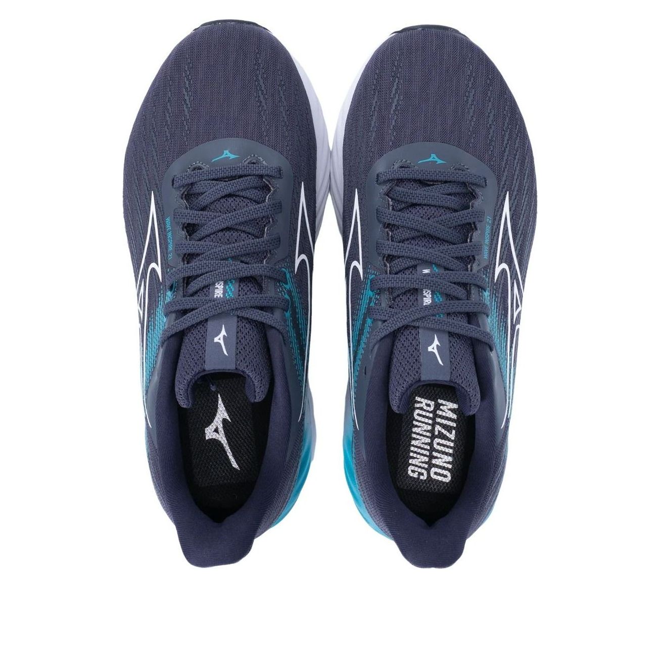 Shop 美津浓 Wave Inspire 21 超宽版 ''珍珠蓝白'' J1GC254551