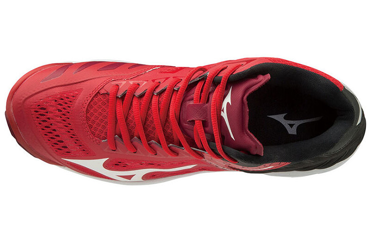 Lookbook Mizuno Wave Lightning Z5 透氣耐磨防滑 低筒運動訓練鞋 男女同款 紅黑