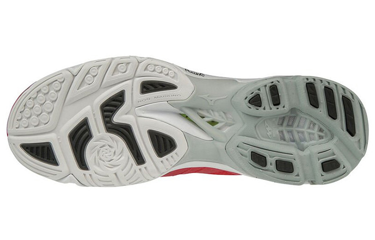 Shop Mizuno Wave Lightning Z5 透氣耐磨防滑 低筒運動訓練鞋 男女同款 紅黑