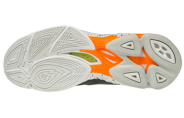 Shop Mizuno Wave Lightning Z6 耐磨防滑排球鞋 黑橘