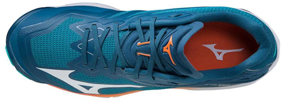 Lookbook Mizuno Wave Lightning Z6 透氣減震舒適 低幫跑步鞋 男女同款 藍白
