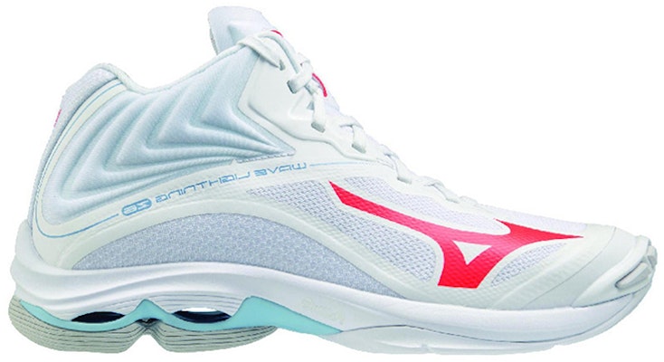 美津濃 Wave Lightning Z6 運動 防滑耐磨 中幫 排球鞋 男女同款 白紅 Order 美津濃 Wave Lightning Z6 運動 防滑耐磨 中幫 排球鞋 男女同款 白紅