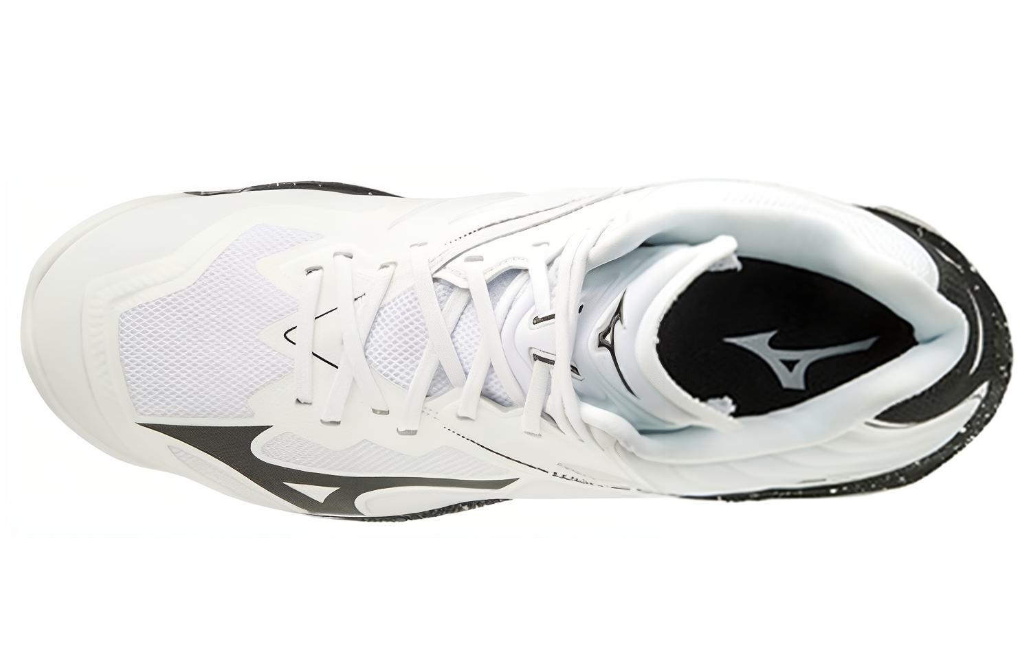 Lookbook Mizuno Wave Lightning Z6 Mid 'Putih Hitam' V1GA200509