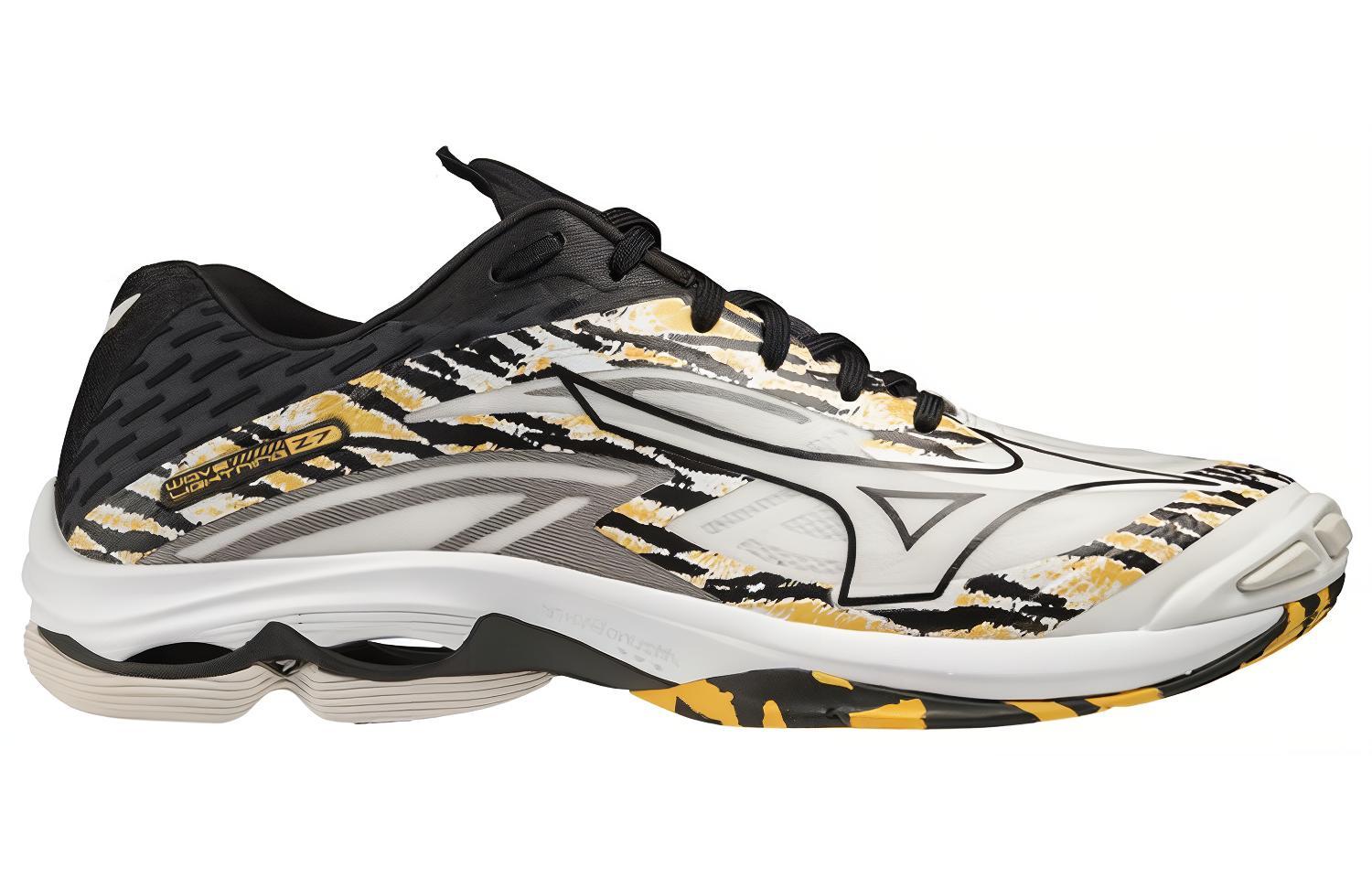 Order Mizuno Wave Lightning Z7 低筒耐磨排球鞋 男女同款 白黑黃