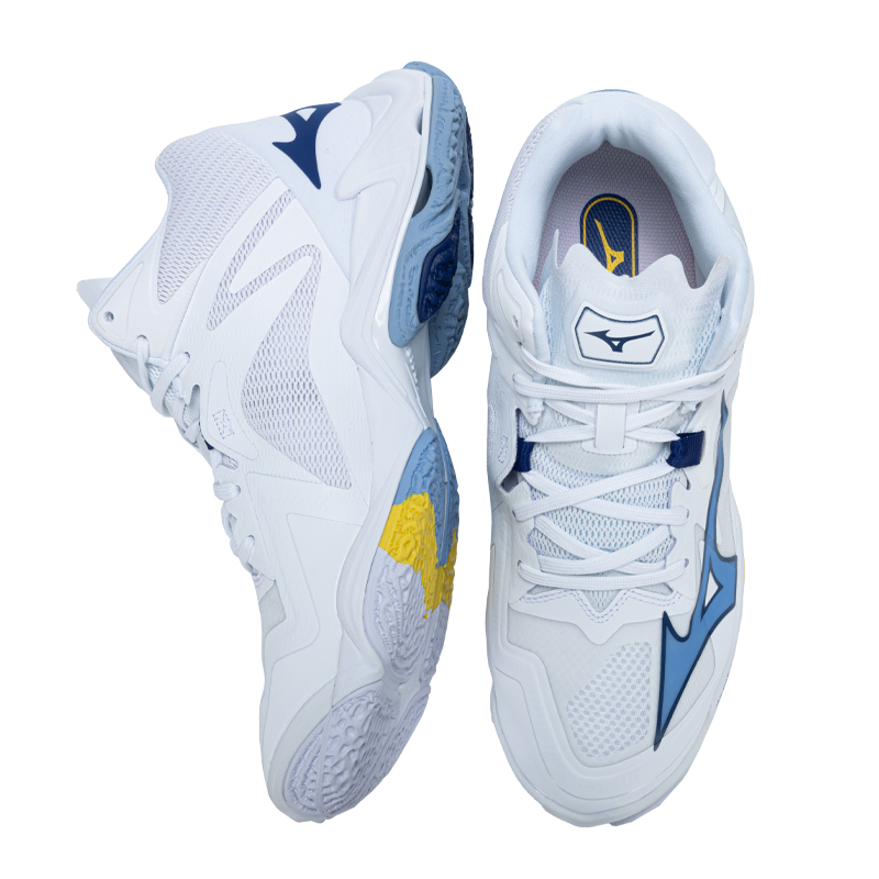 Lookbook Mizuno Wave Lightning Z8 Mid 'White Bellwether Blue' V1GA240597