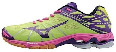 Mizuno Wave Lightning Z Lightweight Wear-resistant Volleyball Shoes Green Purple V1GC150069 Mizuno Wave Lightning Z Lightweight Wear-resistant Volleyball Shoes Green Purple V1GC150069