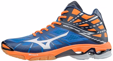 Mizuno Wave Lightning Z Mid 'Blue Orange' V1GA150522 Mizuno Wave Lightning Z Mid 'Blue Orange' V1GA150522