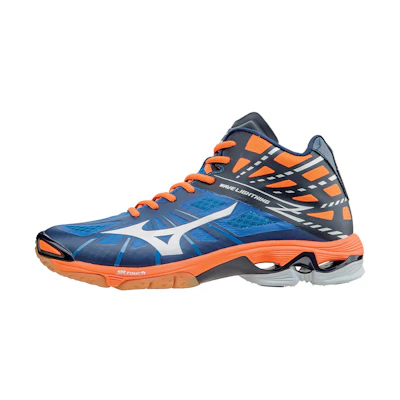 Mizuno Wave Lightning Z Mid 'Blue Orange'