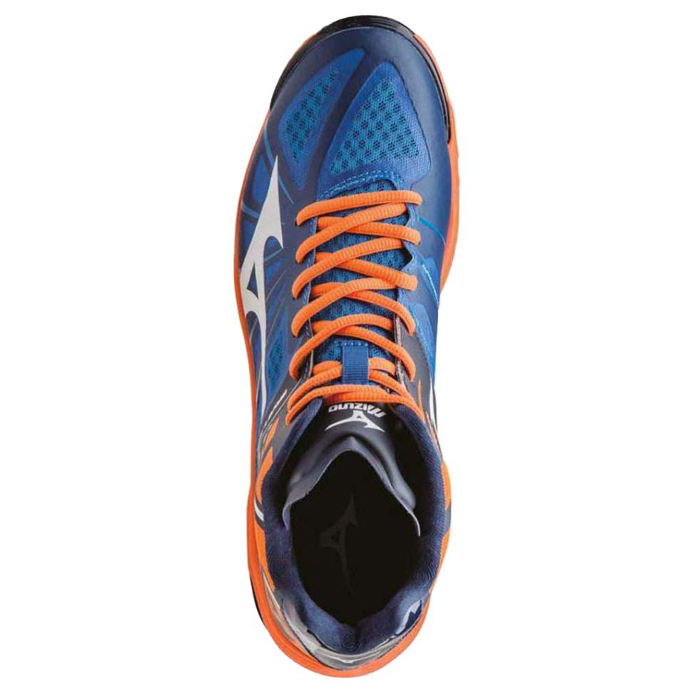 Shop Mizuno Wave Lightning Z Mid 'Blue Orange' V1GA150522
