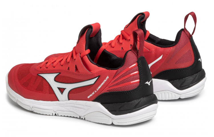 Lookbook Mizuno Wave Luminous 透氣耐磨防滑排球鞋 男女款 紅黑