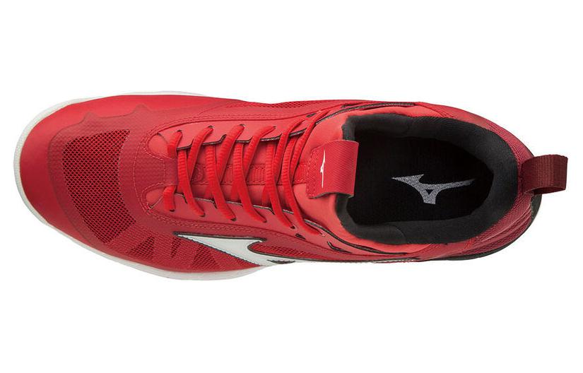 Shop Mizuno Wave Luminous 透氣耐磨防滑排球鞋 男女款 紅黑