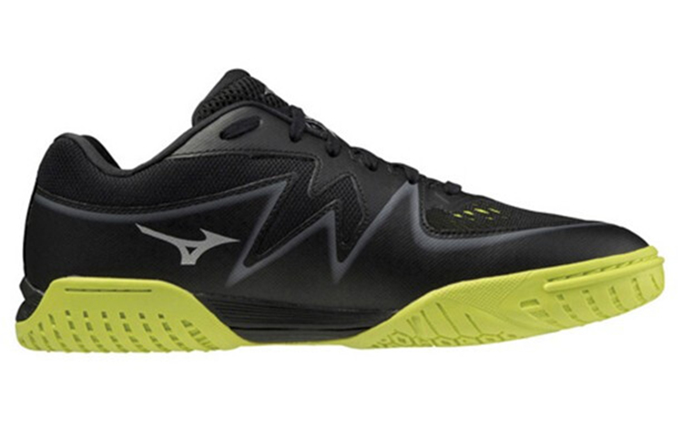 Order 美津浓 Wave Medal Rise 透氣耐磨防滑乒乓球鞋 男女同款 黑黃