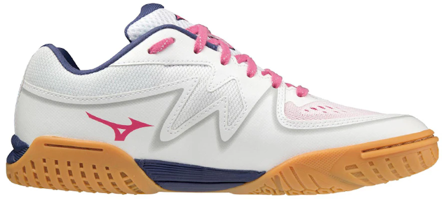 Mizuno Wave Medal Rise 透氣耐磨防滑乒乓球鞋 男女款 白藍粉 Order Mizuno Wave Medal Rise 透氣耐磨防滑乒乓球鞋 男女款 白藍粉