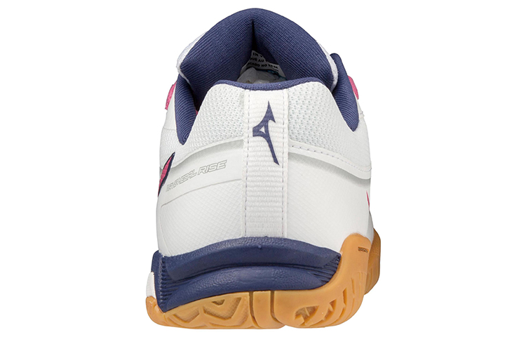 Shop Mizuno Wave Medal Rise 透氣耐磨防滑乒乓球鞋 男女款 白藍粉