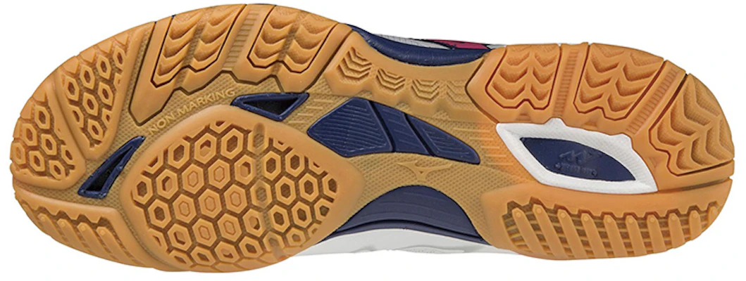 Mizuno Wave Medal Rise 透氣耐磨防滑乒乓球鞋 男女款 白藍粉 Purchase Mizuno Wave Medal Rise 透氣耐磨防滑乒乓球鞋 男女款 白藍粉
