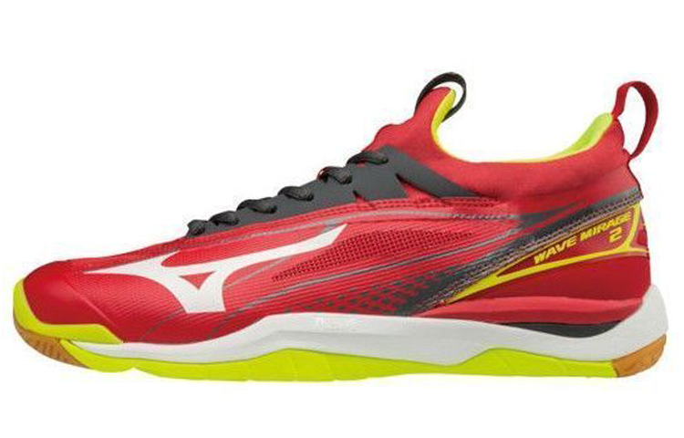 Mizuno Wave Mirage 2 Rojo Low Tops Wear-resistant Red White X1GA175091