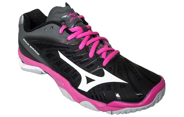 Lookbook Mizuno Wave Mirage Nb Résistant Noir Rose Blanc Chaussures Confortables X1GB169001