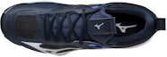 Lookbook Mizuno Wave Momentum 2 'Hitam Biru' V1GA211202