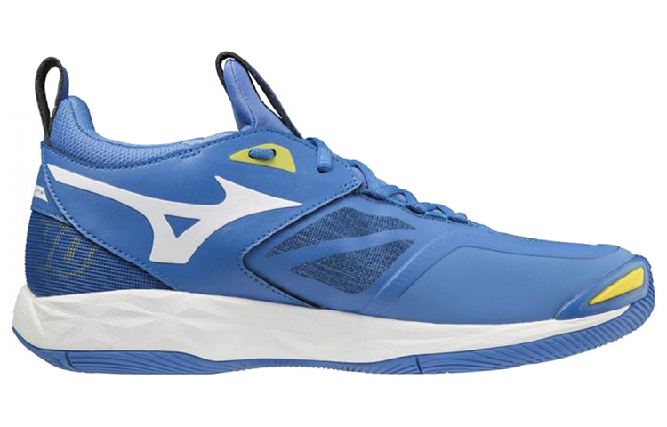 Order Mizuno Wave Momentum 2 ''Blauw Geel Wit'' V1GA211247