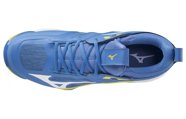 Lookbook Mizuno Wave Momentum 2 ''Blauw Geel Wit'' V1GA211247