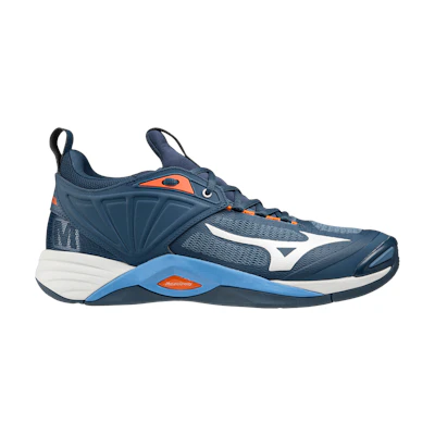Mizuno Wave Momentum 2 'Dark Denim Scarlet Ibis'
