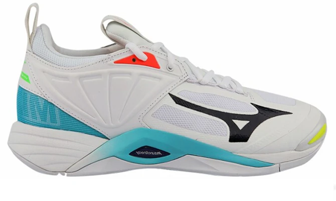 Mizuno Wave Momentum 2 排球鞋 男女款 白藍黑 Order Mizuno Wave Momentum 2 排球鞋 男女款 白藍黑