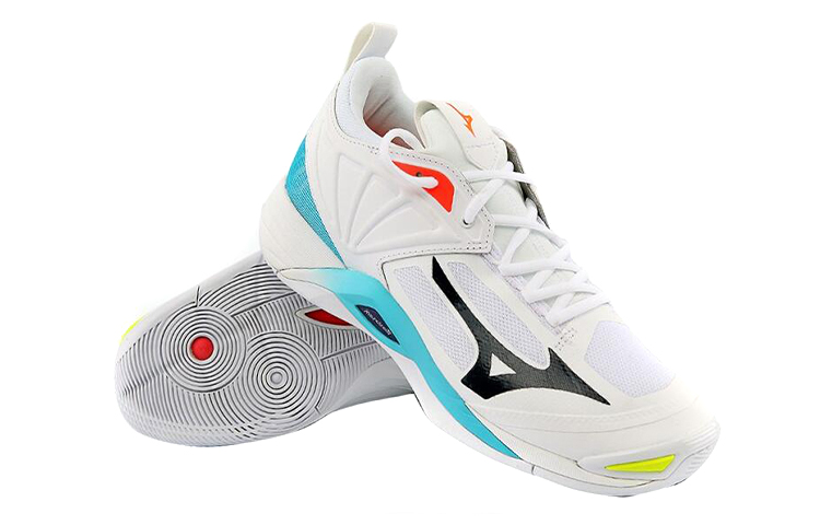 Shop Mizuno Wave Momentum 2 排球鞋 男女款 白藍黑
