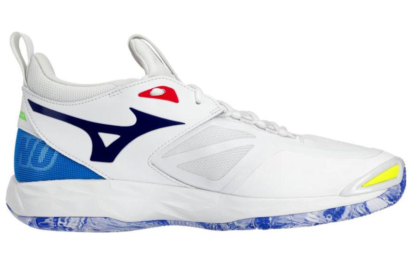 Order Mizuno Wave Momentum 2 ''Wit Parel Blauw'' 430318-005E