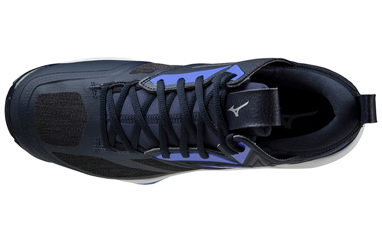 Lookbook Mizuno Wave Momentum 2 Mid 'Black Purple Blue' V1GA211702