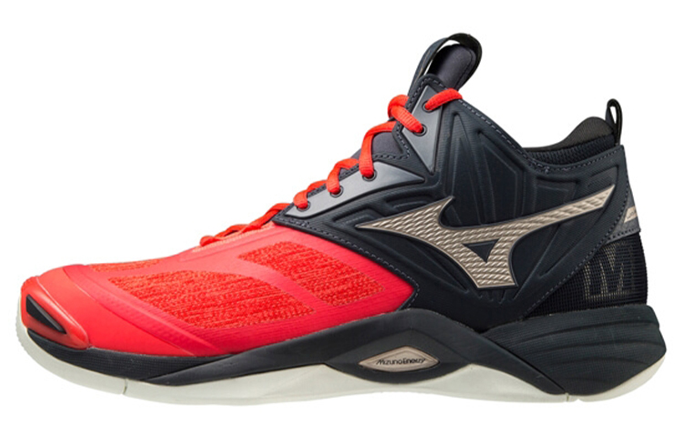 Mizuno Wave Momentum 2 Mid 'Black Red' V1GA211763