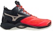 Order Mizuno Wave Momentum 2 Mid 'Hitam Merah' V1GA211763
