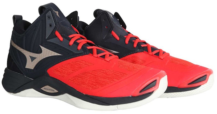 Mizuno Wave Momentum 2 Mid 'Black Red' V1GA211763 Lookbook Mizuno Wave Momentum 2 Mid 'Black Red' V1GA211763