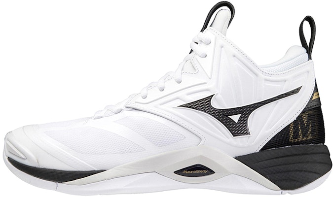 Mizuno Wave Momentum 2 Mid 'Putih Hitam Emas' V1GA211709 Buy Mizuno Wave Momentum 2 Mid 'Putih Hitam Emas' V1GA211709