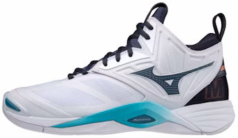 Mizuno Wave Momentum 2 Mid 'White Black Blue' V1GA211736 Mizuno Wave Momentum 2 Mid 'White Black Blue' V1GA211736