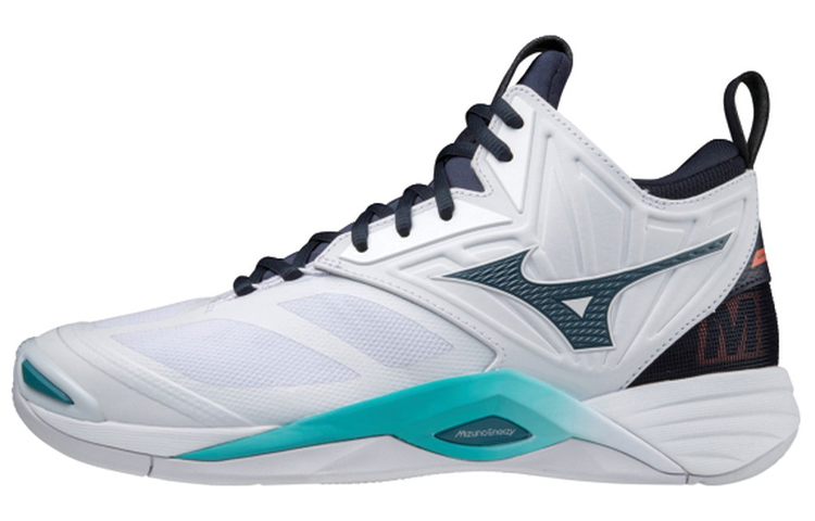 Mizuno Wave Momentum 2 Mid 'White Black Blue' V1GA211736