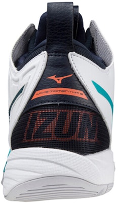 Mizuno Wave Momentum 2 Mid 'Putih Hitam Biru' V1GA211736 Shop Mizuno Wave Momentum 2 Mid 'Putih Hitam Biru' V1GA211736