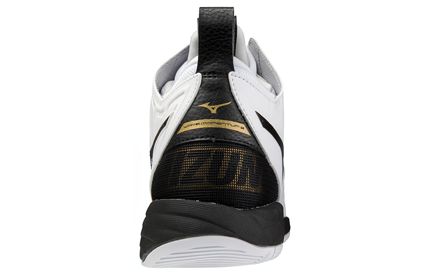 Shop Mizuno Wave Momentum 2 Mid ''Wit Zwart Goud'' V1GA211709