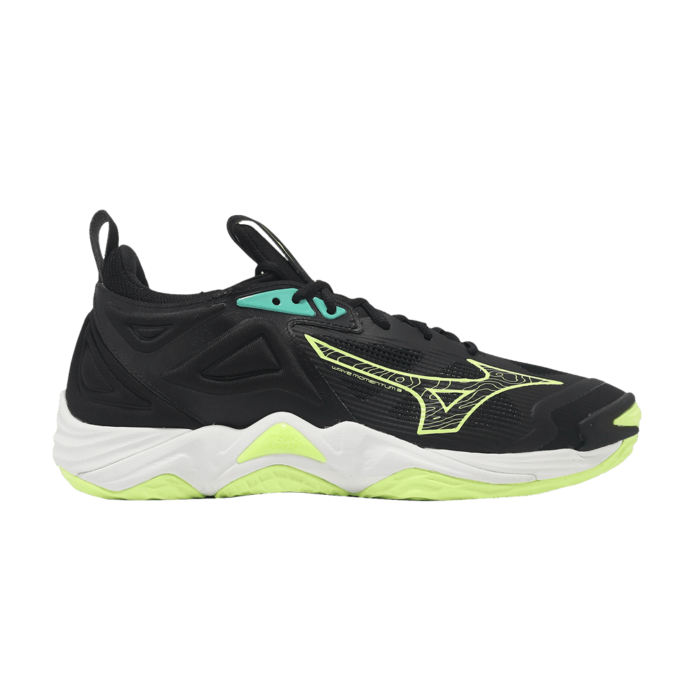 Mizuno Wave Momentum 3 'Black Neo Lime' V1GA231212