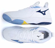 Lookbook Mizuno Wave Momentum 3 ''Weiß Bellwether Blau'' V1GA231297