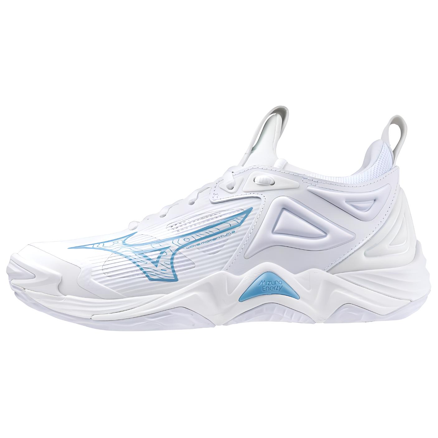 Mizuno Wave Momentum 3 Low Training Shoes White Blue Cushioning Durable V1GC231209